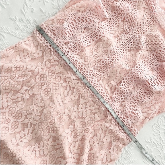 NWT Lulus My Sweetheart Blush Pink Lace Mini Dress Small - Picture 7 of 7